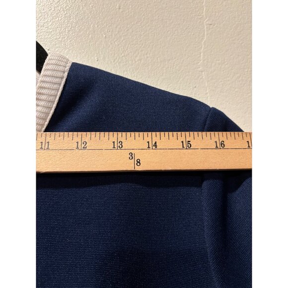 Vintage Henry-Lee Navy Short Sleeve Dress With Contrast Trim & Decorative Pocket - Picture 8 of 10